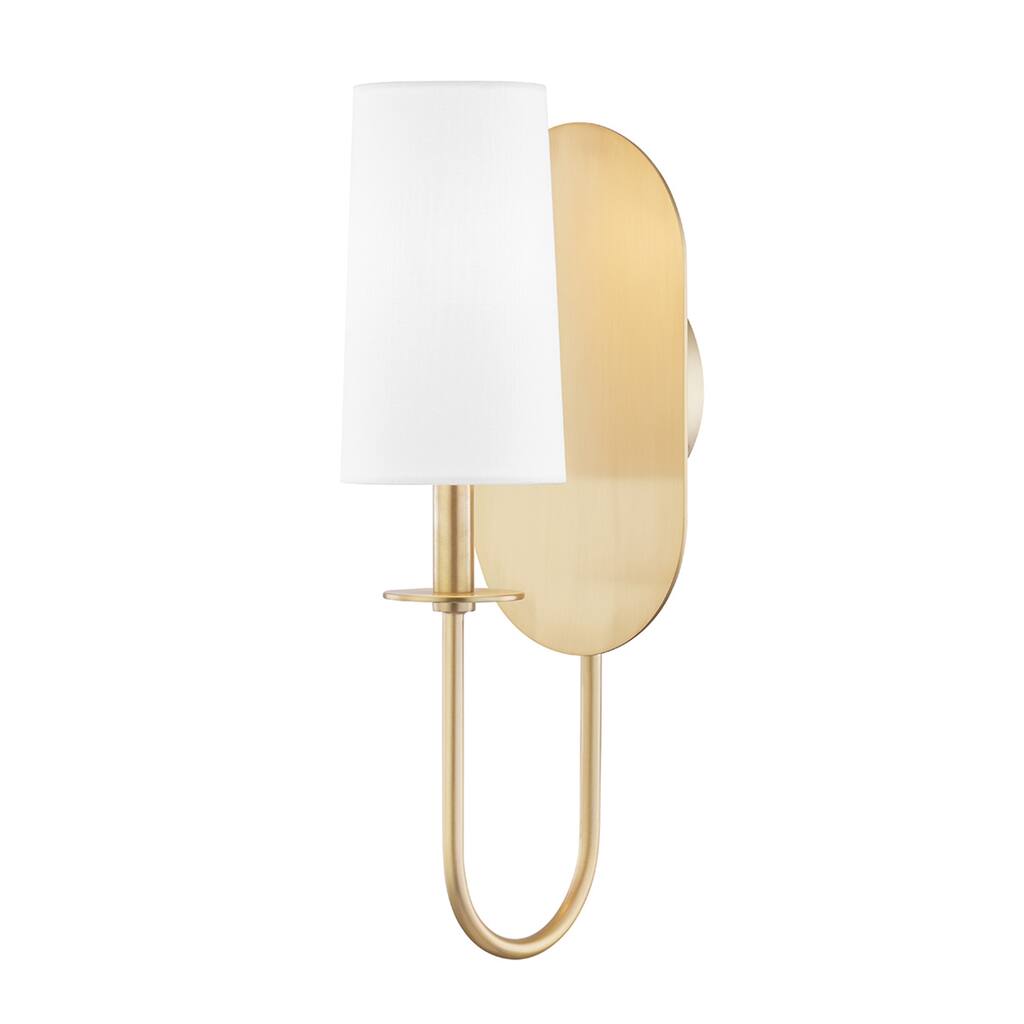 Carson Carrington Vargap White Linen 1-light Wall Sconce