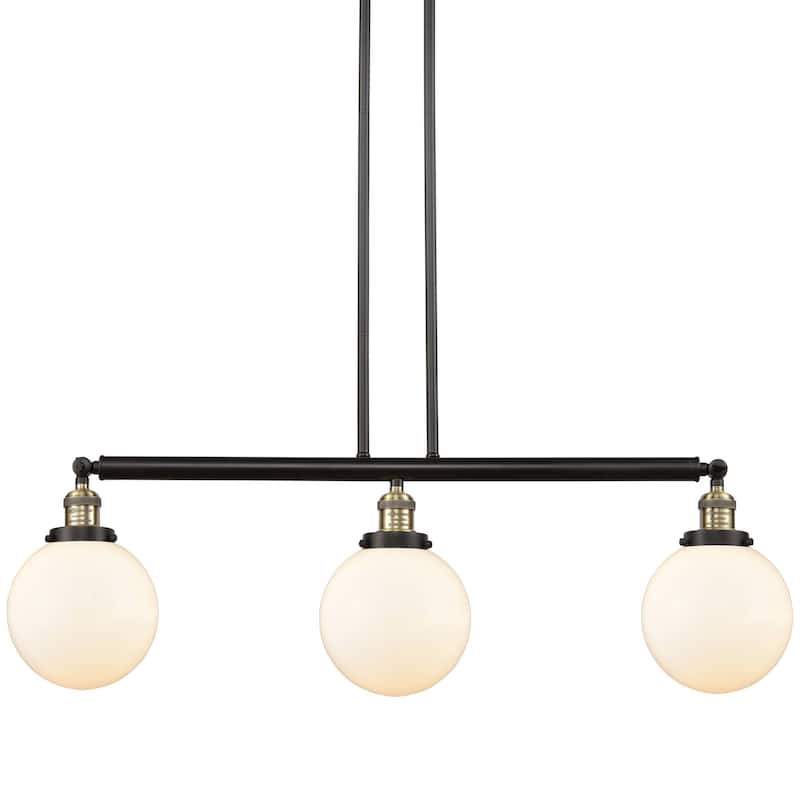 Innovations Lighting 213-13-41 Beacon Linear Beacon 3 Light 41" Wide - Black Antique Brass / Matte White