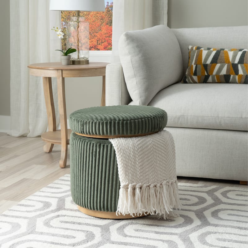 Rue Sherpa/Corduroy Storage Ottoman