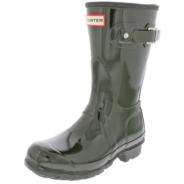 short gloss rain boots