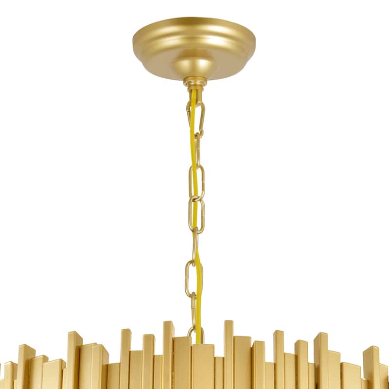 Deco 7 Light Down Chandelier With Medallion Gold Finish - Medallion Gold