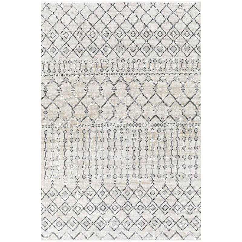 Livabliss Lavadora Bohemian Diamond Washable Area Rug