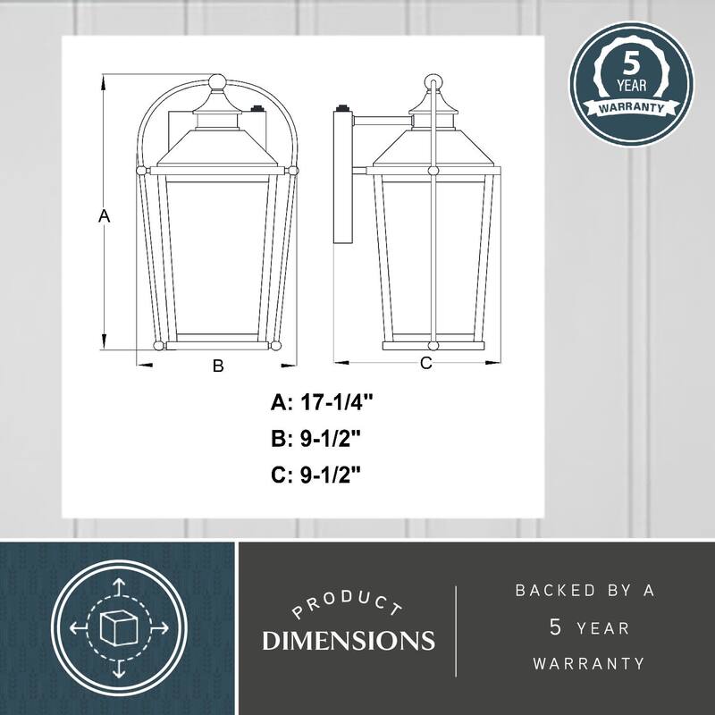 Vaxcel Lighting Lexington 3 Light 17" Tall Outdoor Wall Sconce
