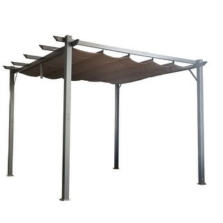 4x4 Retractable Awning Sliding Roof Gazebo With Curtain Outdoor Awnings Pergola Outdoor Pergola
