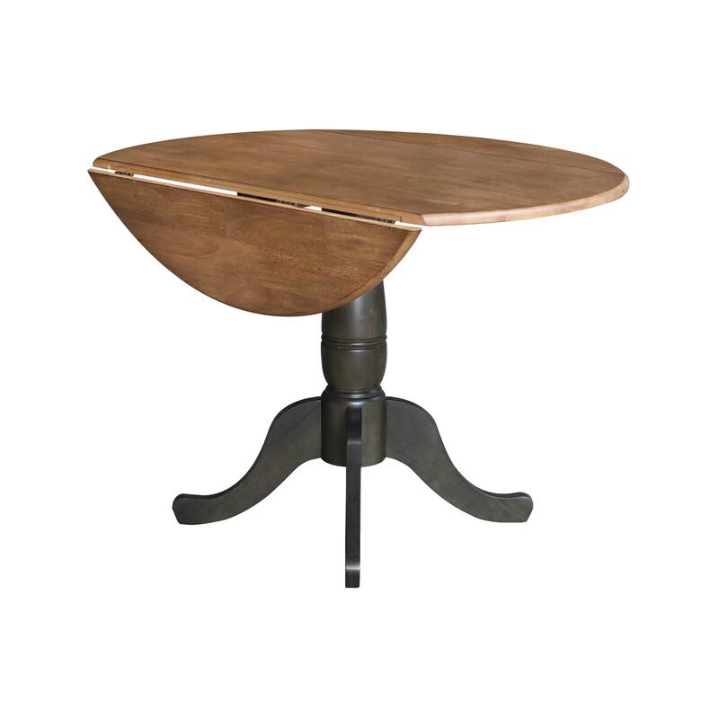 42 in. Round Dual Drop Leaf Dining Table
