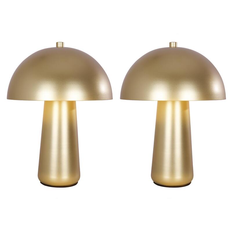 Mushroom Lamp Table Lamp Metal Dome Light Set of 2