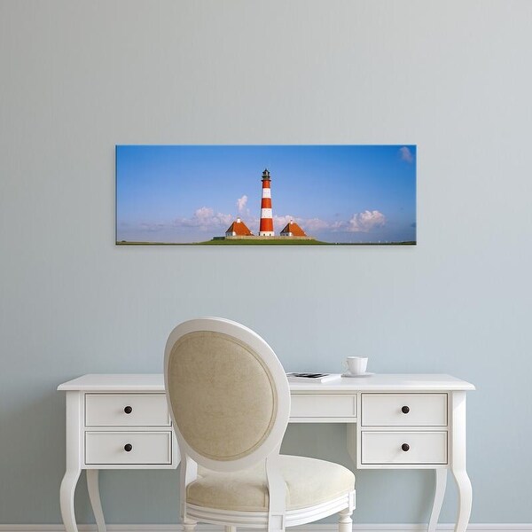 Easy Art Prints Panoramic Images's 'Lighthouse on a landscape, Westerhever Lighthouse, Schleswig