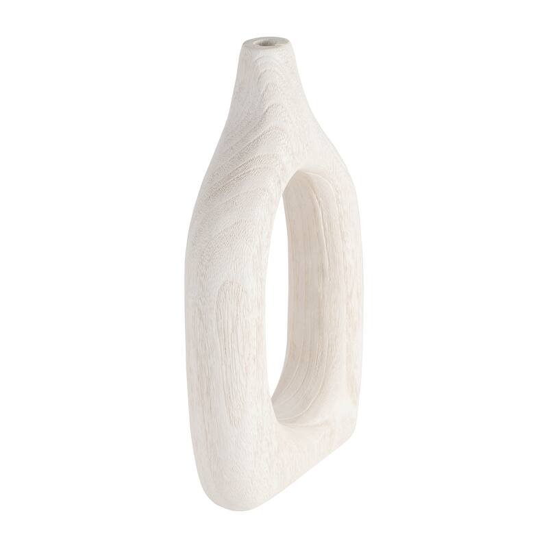 Sagebrook Home Neutral Cut-out Vase.