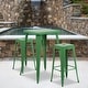preview thumbnail 9 of 37, 23.75-inch Square Metal Indoor-Outdoor Bar Table Set - 27.75"W x 27.75"D x 40"H