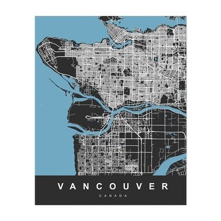 Vancouver British Columbia Canada Maps Coordinates Art Print Poster Overstock Vancouver British Columbia Canada Maps Coordinates Art Print Poster Overstock