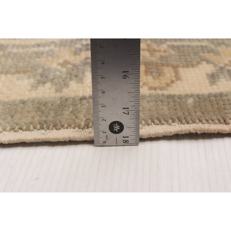 ECARPETGALLERY Hand-knotted Oushak Grey Wool Rug - 8'0 x 9'11