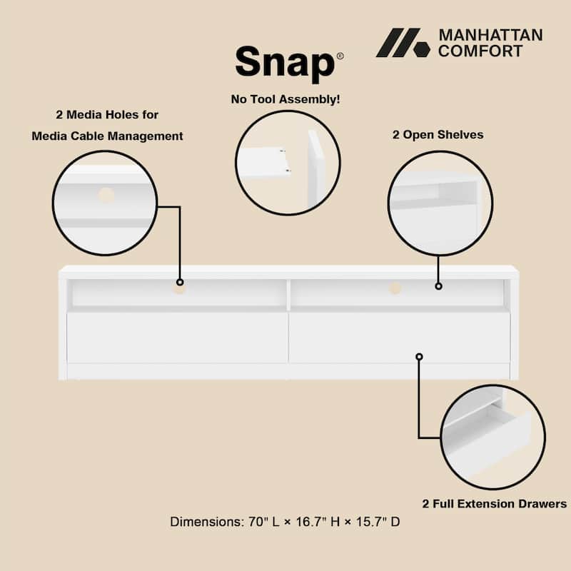 Manhattan Comfort Duncan 70" TV Stand