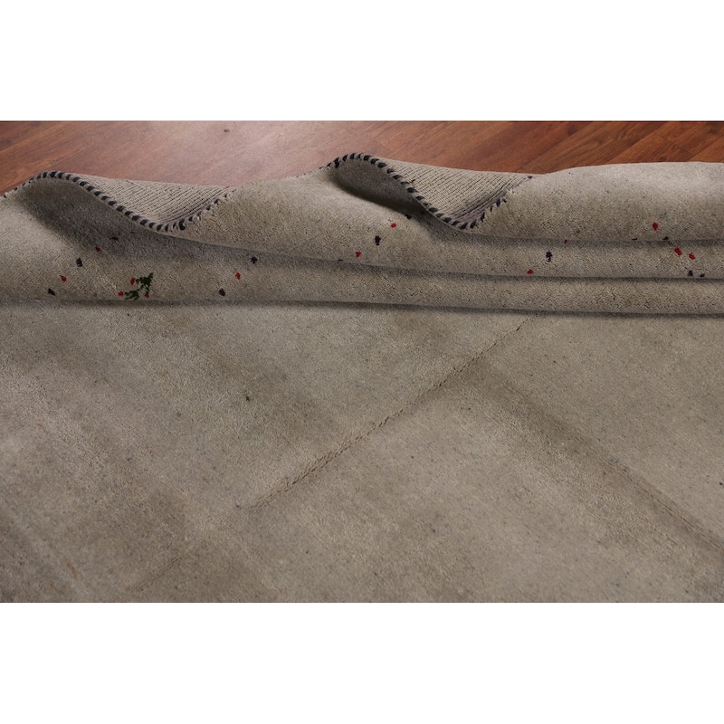 Tribal Gabbeh Oriental Rug Hand-Knotted Contemporary Wool Carpet - 5'9" x 7'8"