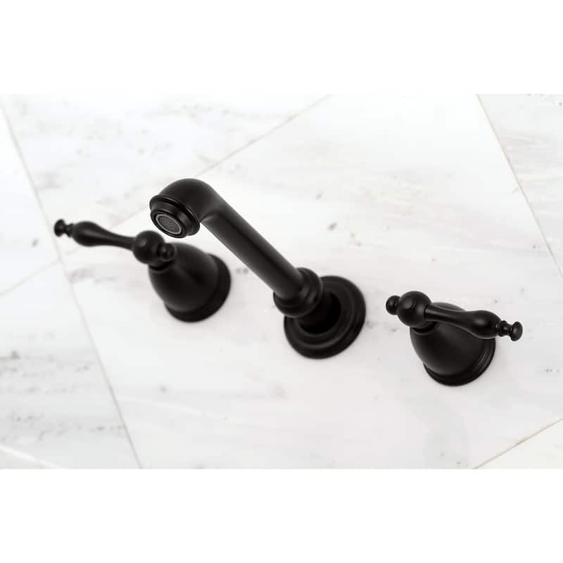 Naples Two-Handle 3-Hole Wall Mount Bathroom Faucet