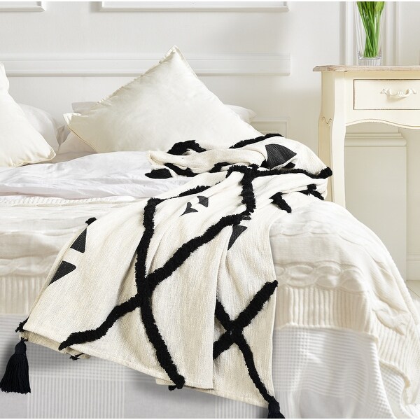boho tufted throw