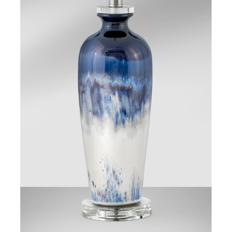 Sabbia 28 in. Blue and White Table Lamp
