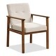 preview thumbnail 1 of 8, Costway Modern Accent Chair Upholstered Linen Fabric Armchair with 1 PC