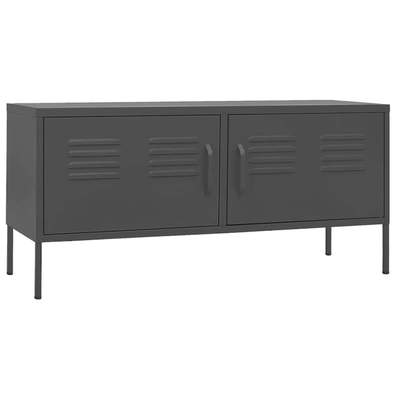 vidaXL TV Stand TV Unit Sideboard Home TV Console Media Unit Cupboard Steel - 41.3"x13.8"x19.7"