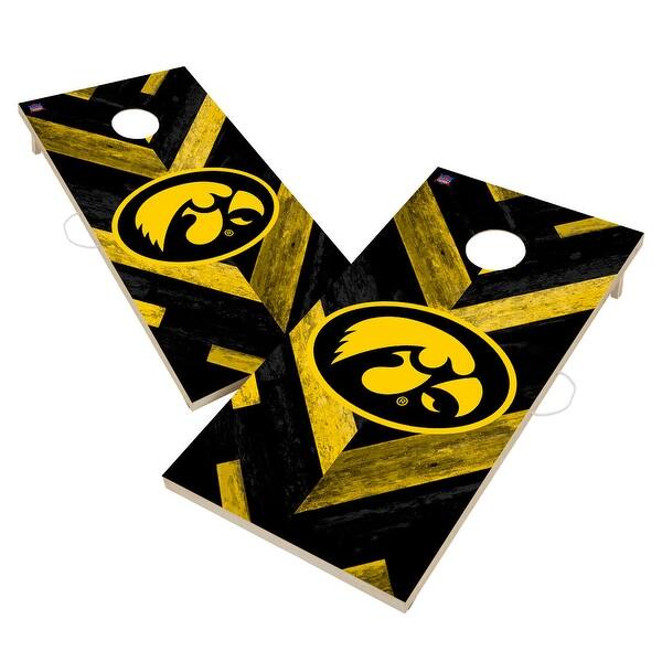slide 2 of 6, Iowa Hawkeyes Regulation 2x4 Cornhole Boards - V6 Include Carrying Case