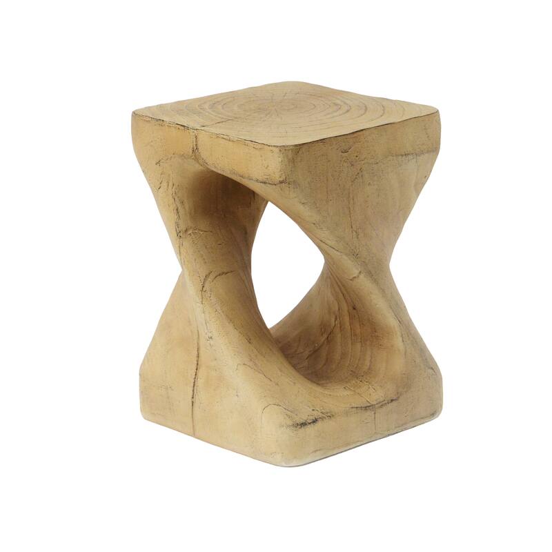 MGO Twist Shape Side Table - Natural