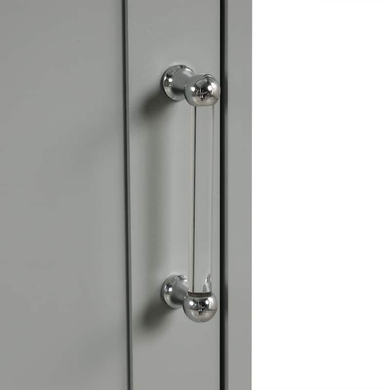 Roomfitters Tall Freestanding Bathroom Cabinet with 2 Drawers of Varying Sizes and Adjustable Shelf Painted MDF