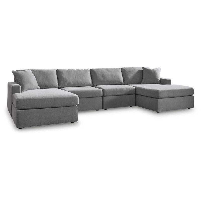 Signature Design by Ashley Modmax 4-Piece Double Chaise Sectional - 142"W x 68"D x 36"H
