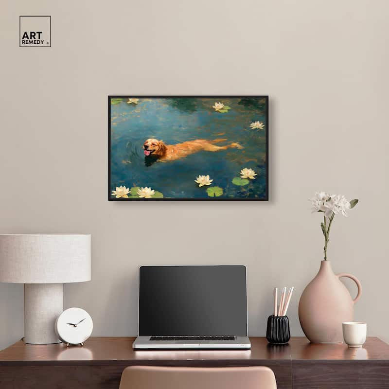 Pond Pup II Canvas by Art Remedy