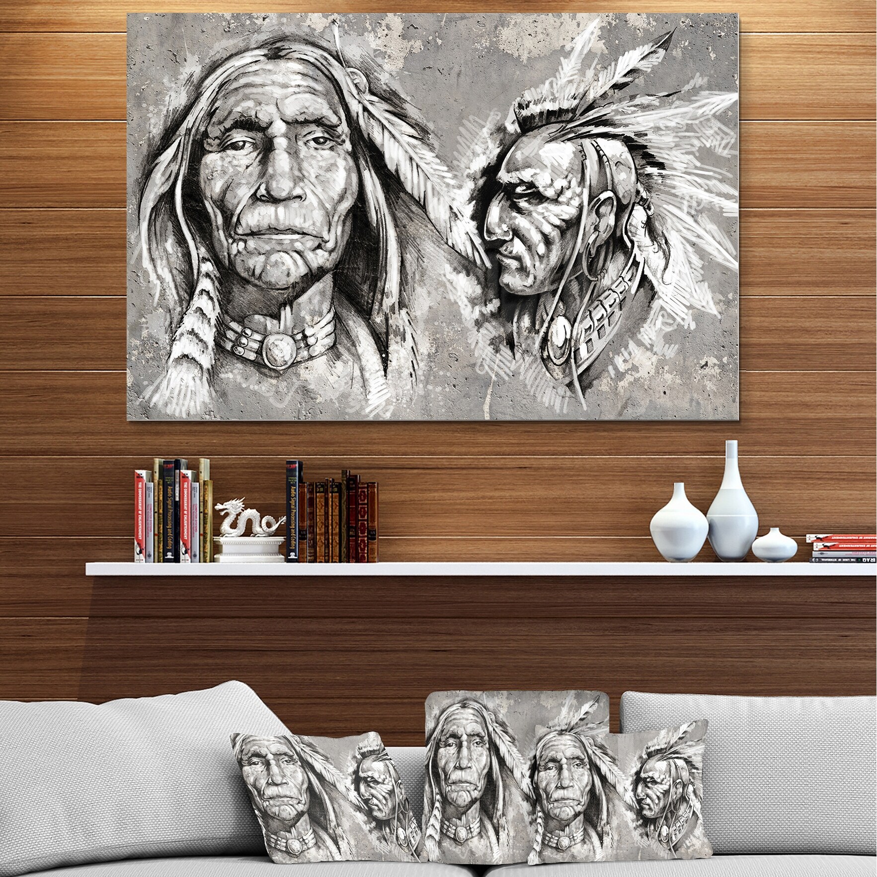 Native american metal wall art top