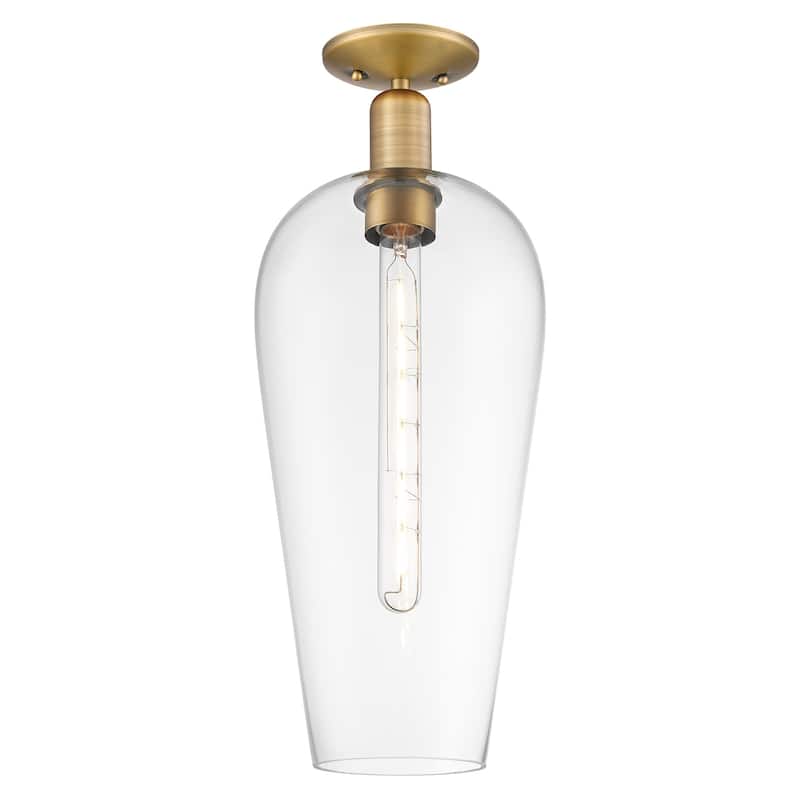 Innovations Lighting 716-1C-G456-8CL Chelsea 8" Wide Semi-Flush - Brushed Brass