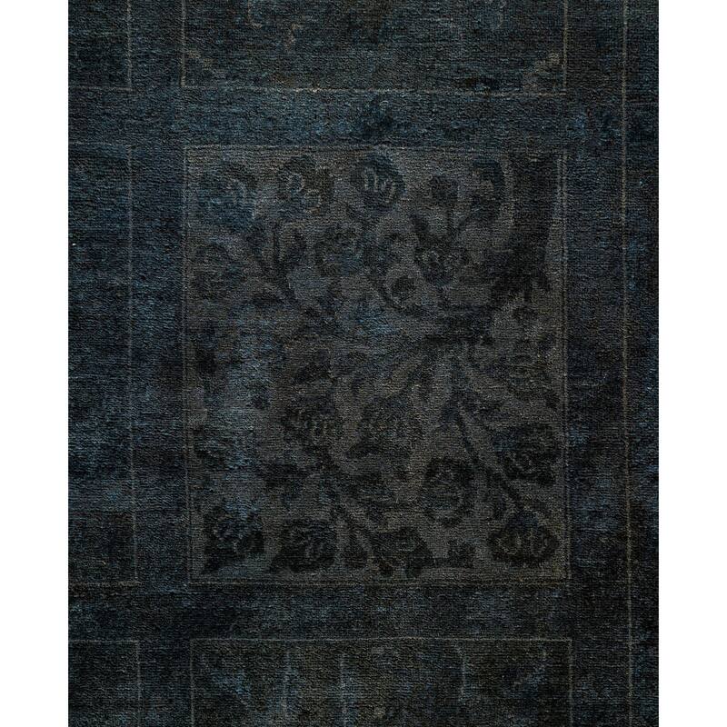 Overdyed One-of-a-Kind Hand-Knotted Area Rug - Black - 12' 2" x 18' 6"