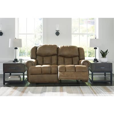 Signature Design by Ashley Boothbay Brown Reclining Power Loveseat - 76"W x 46"D x 46"H