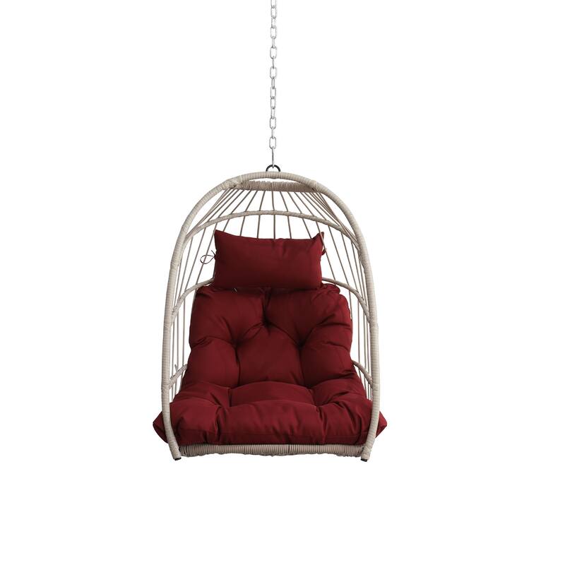 Weaving Egg Hanging Chairs Swing Hanging Basket Chair with Cushion