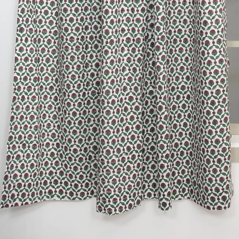 Fabdivine Handmade Block Print Viscose Linen Gift Home Decorative Accent Vintage Curtain or Drape