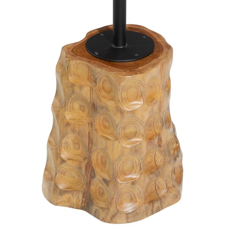 Brown Teak wood Contemporary Accent Table 23 x 18 x 18 - 18 x 18 x 23Round