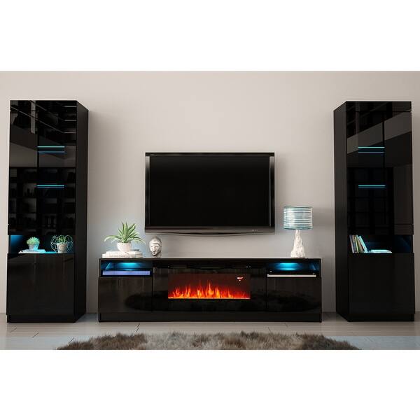 York 02 Electric Fireplace Wall Unit Entertainment Center Overstock 30721447