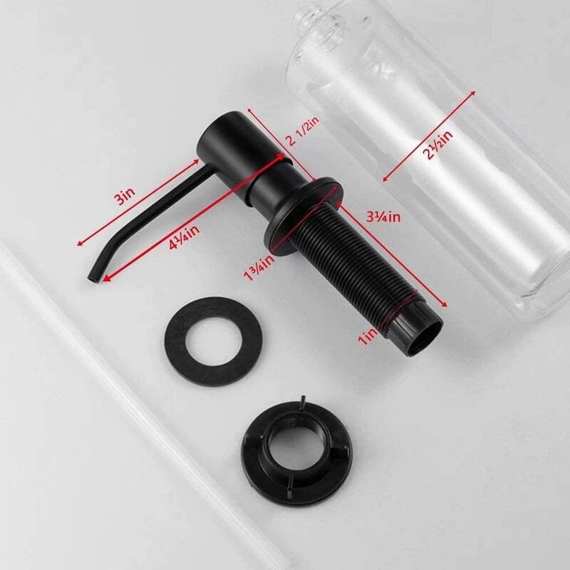 Becomrock Built In Black Stainless Steel Soap Dispenser - One Size