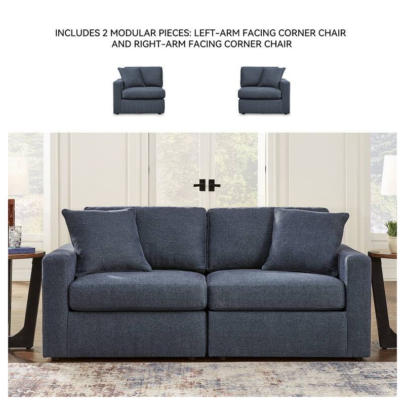 Signature Design by Ashley Modmax 2-Piece Loveseat - 76" W x 37" D x 36" H