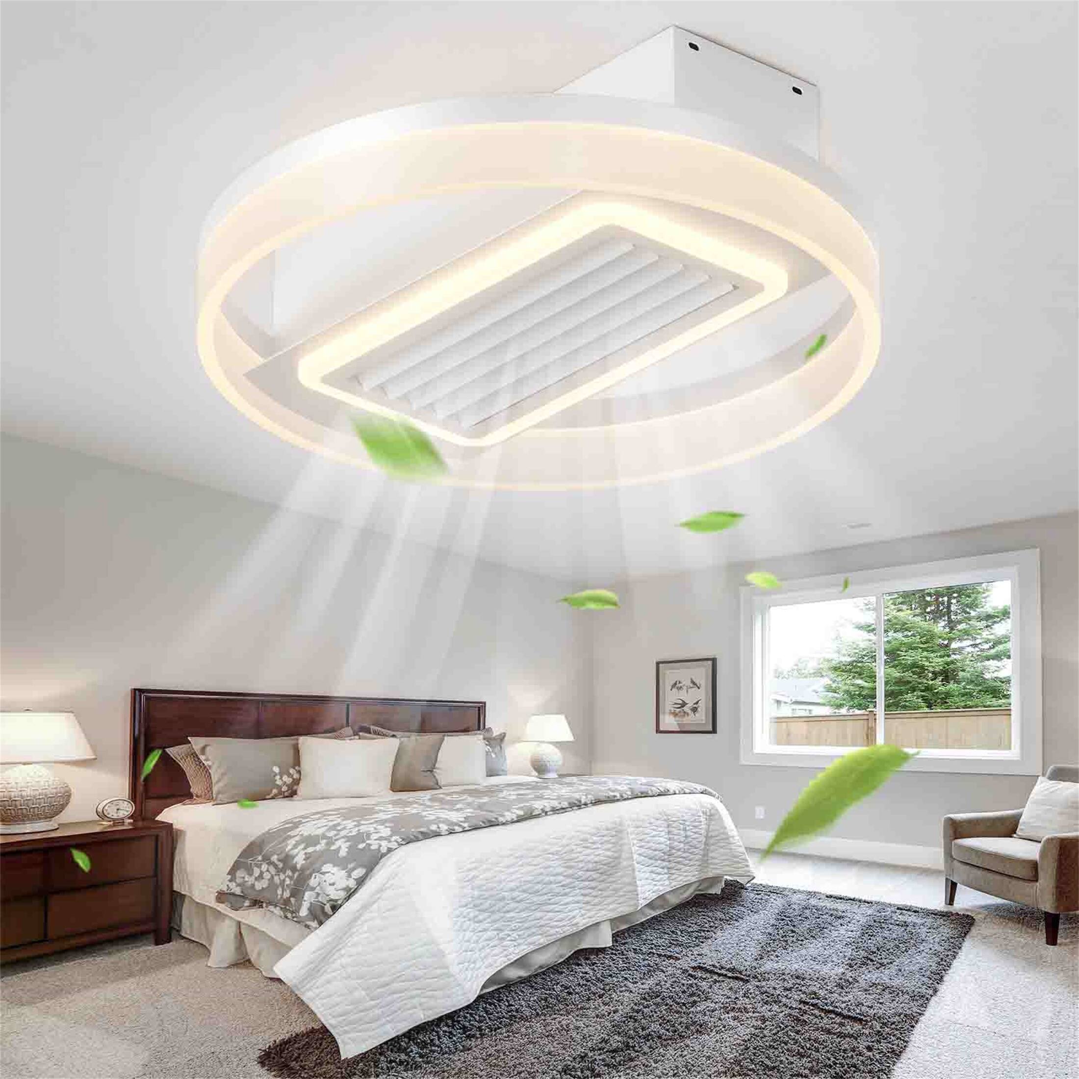 Bladeless Fan Lamp With Lights Dimmable LED Bed Bath & Beyond 38930008