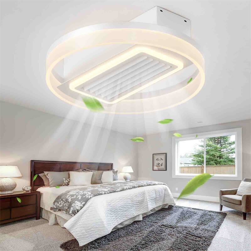 Bladeless Fan Lamp With Lights Dimmable LED