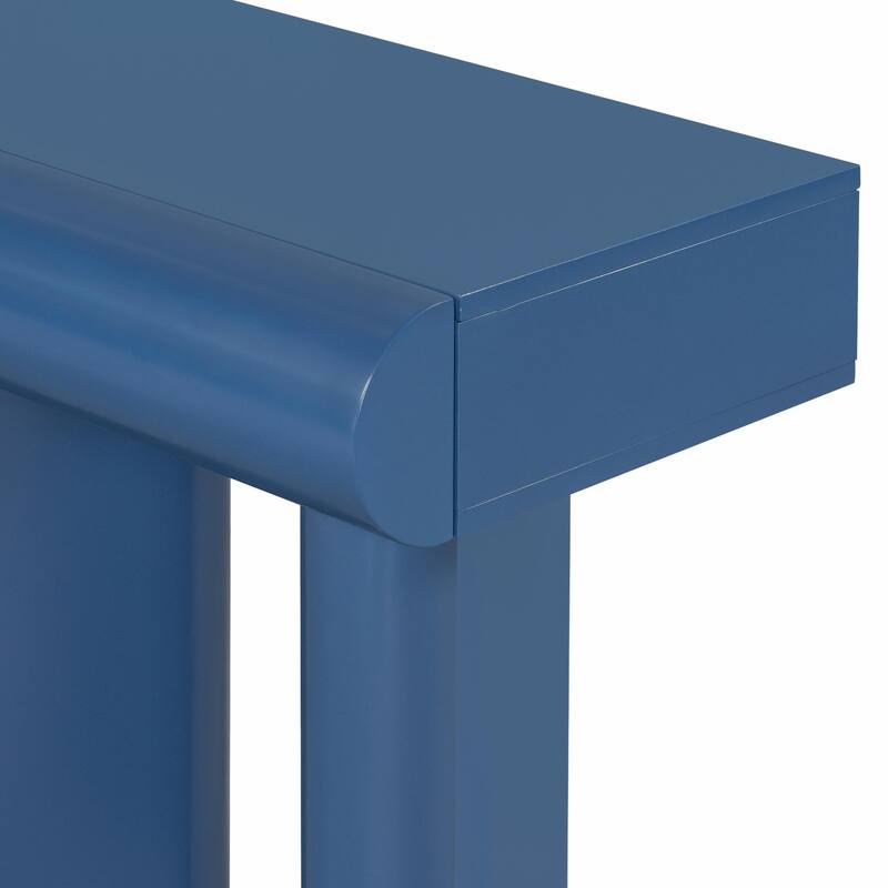 47.6" Modern Painted Entryway Table with 2 Curved Drawers