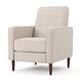 Mervynn Mid-Century Modern Button Tufted Fabric Recliner by Christopher Knight Home