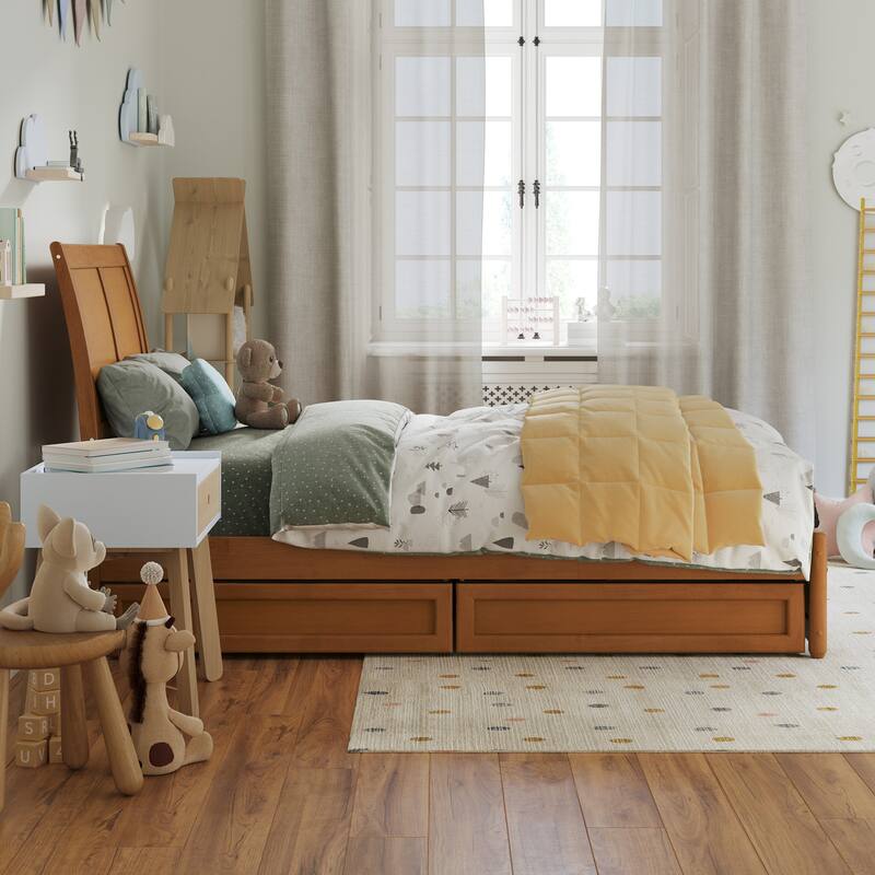 Andorra Platform Bed with Panel Footboard and Storage Drawers