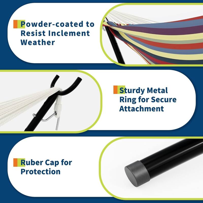 Hammock with Stand for Outside,Outdoor Portable Hammock with Waterproof Carry Bag