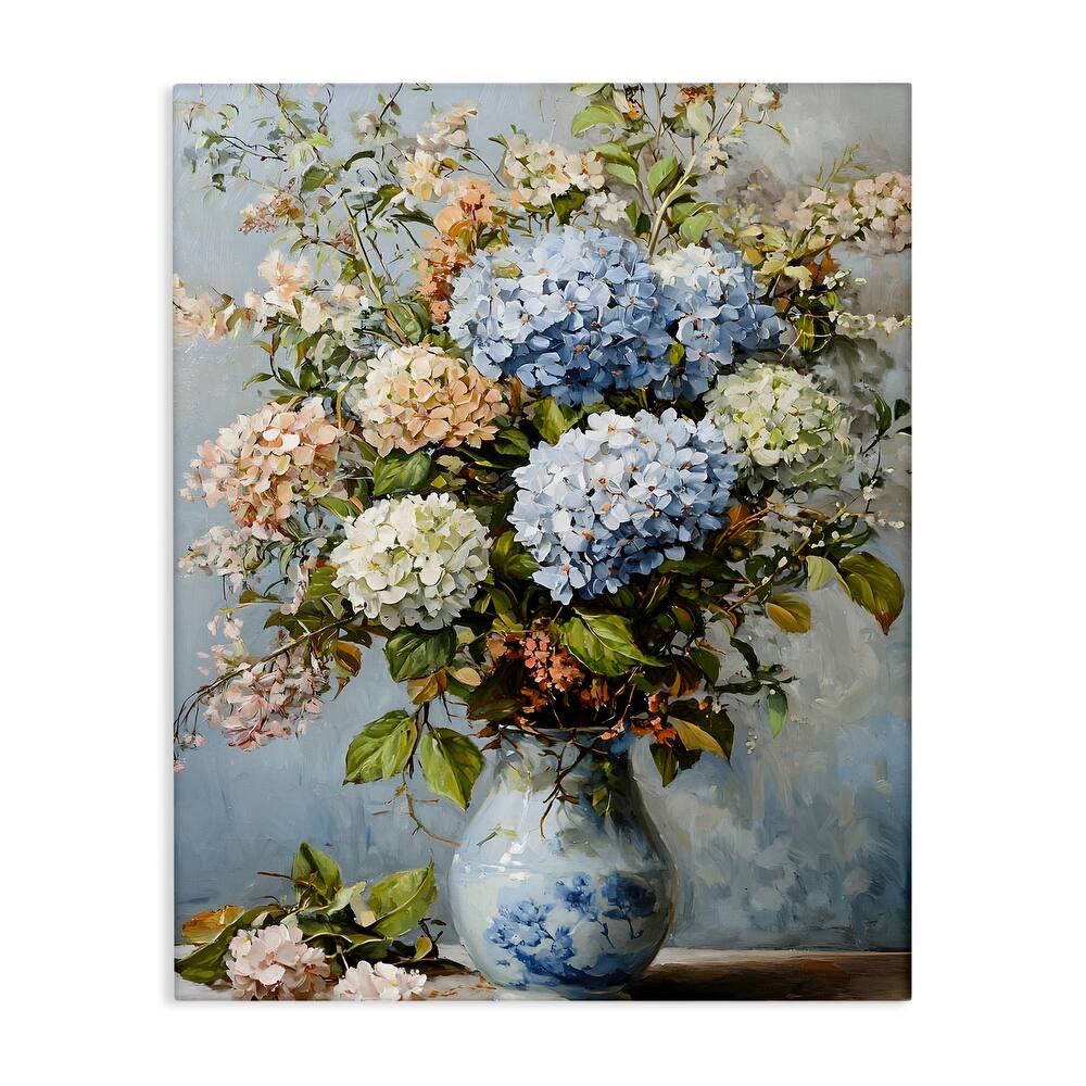 Stupell Classic Hydrangeas & Leaves Canvas Wall Art Design By Franklyn Gregory
