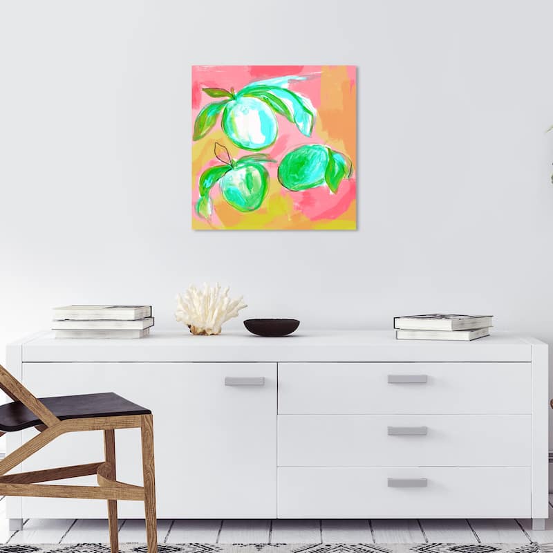 Wynwood Studio Canvas Food and Cuisine Mint Juicy Lemons Green and Light Green Tropical Wall Art Canvas Print - 20 x 20