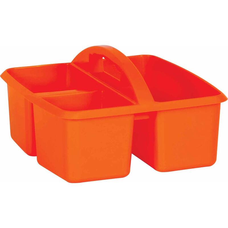Teacher Created Resources Orange Plastic Storage Caddy, Pack of 6