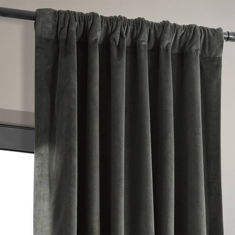 Exclusive Fabrics Signature Velvet Blackout Curtain 120 Inches Long (1 Panel)