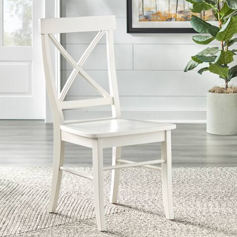 Simple Living Easton Antique White Cross-back Chair