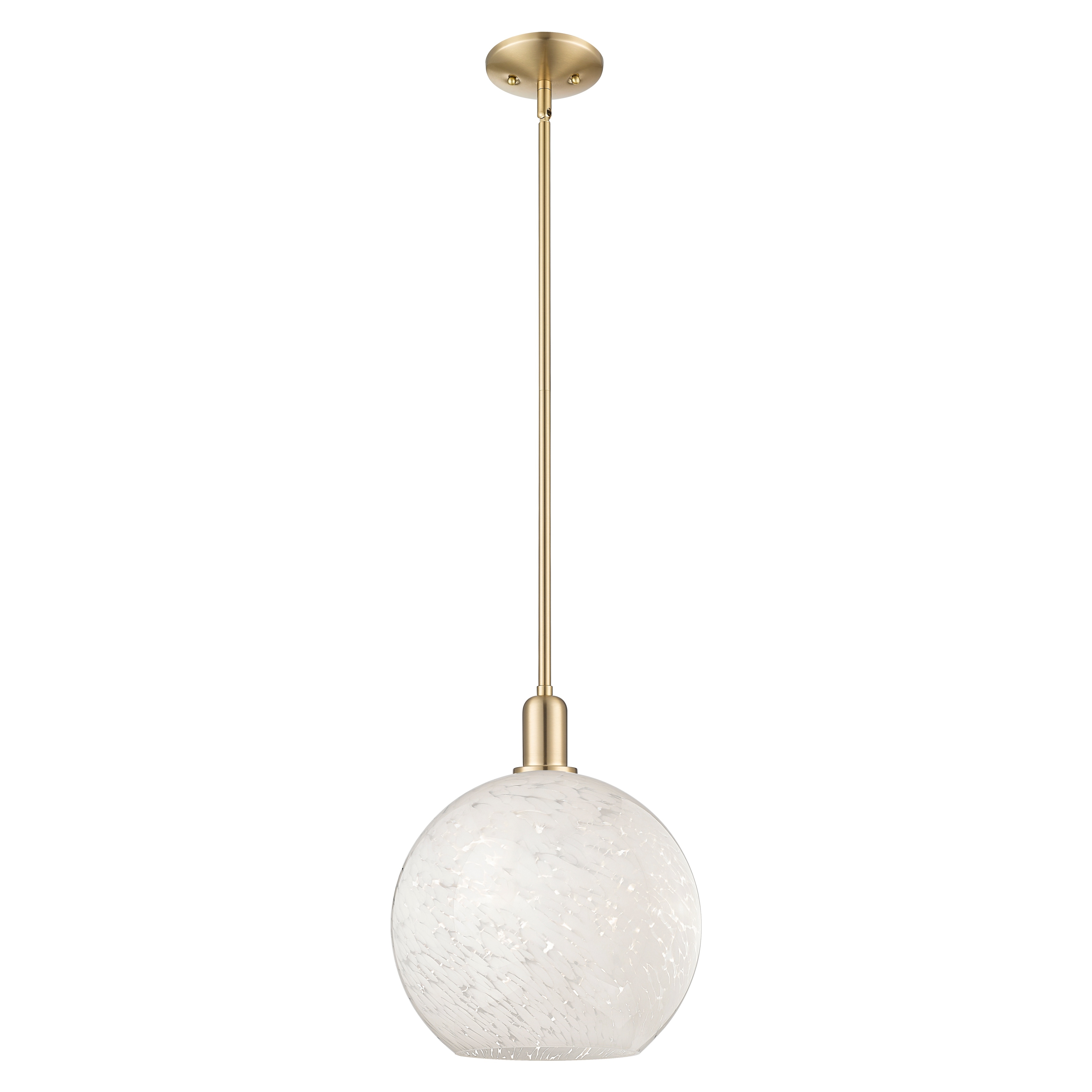 Innovations Lighting Endless Possibilities Arcadia - White Mouchette - 1 Light 12" Stem Hung Mini Pendant