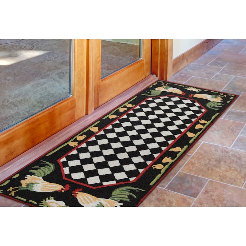 Liora Manne Frontporch Rooster Indoor/Outdoor Rug - 2' x 5'